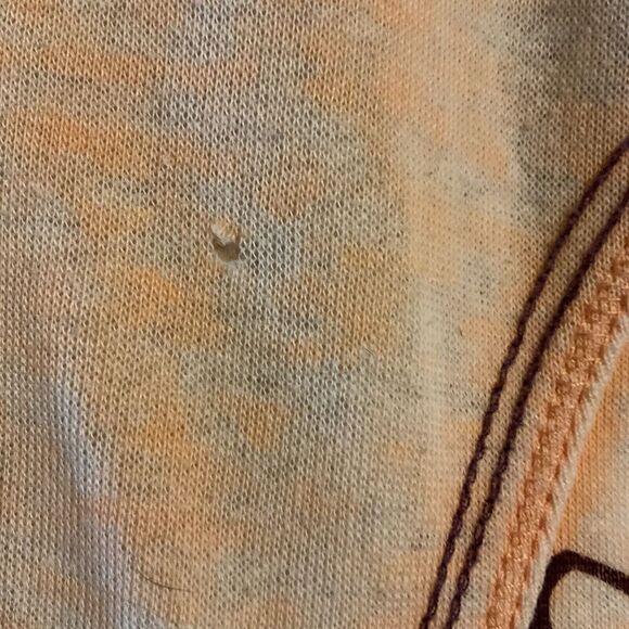 Fox Pullover Hoodie‎ Womens Sz M Light Orange Y2K Racing Moto Logo Burnout - Picture 4 of 13